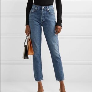 Agolde Classic Blue Straight Leg Jeans
